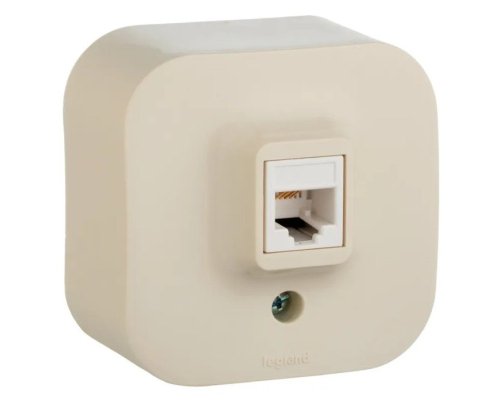 Quteo розетка компьютерная RJ45, 5e UTP, о/у, слоновая кость (782254)