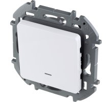 Inspiria выключатель 1-клавишный с подсветкой, скрытой установки, белый (673610)