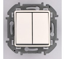 Inspiria переключатель 2-клавишный, скрытой установки, IP44, белый (673655)