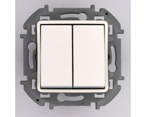 Inspiria переключатель 2-клавишный, скрытой установки, IP44, белый (673655)