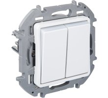 Inspiria переключатель 2-клавишный с подсветкой, скрытой установки, IP44, белый (673665)