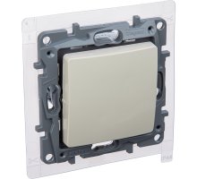 ETIKA переключатель 1-клавишный, IP44, скрытой установки, слоновая кость (672307)