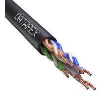 U/UTP 6E 4PR, ПЭ, внешний, черный (DR-141003)