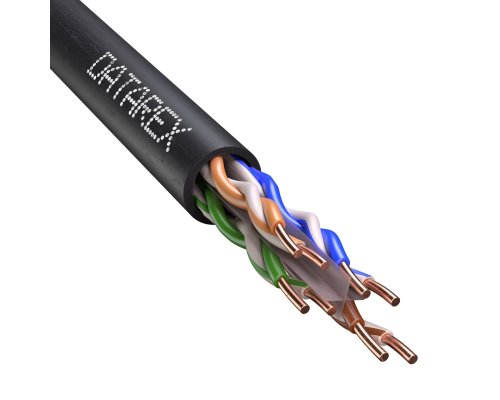 U/UTP 6E 4PR, ПЭ, внешний, черный (DR-141003)