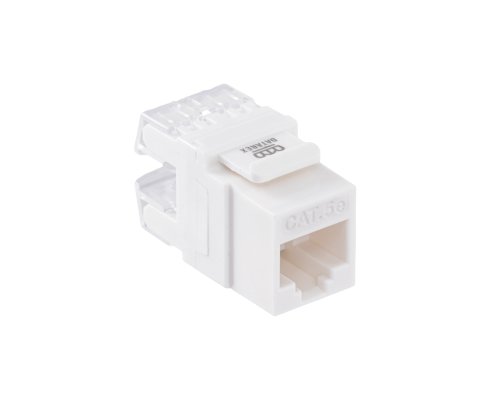 Модуль Keystone кат.5e, UTP, 1xRJ45, T568A/B, 180, белый (DR-510010)