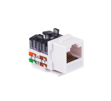 Модуль Keystone кат.5e, UTP, 1xRJ45, T568A/B, 90, белый (DR-510000)