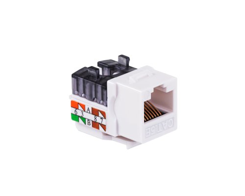 Модуль Keystone кат.5e, UTP, 1xRJ45, T568A/B, 90, белый (DR-510000)