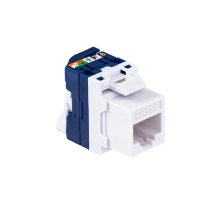 Модуль Keystone кат.5e, UTP, 1xRJ45, T568A/B, без инструм., белый (DR-510020)