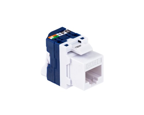 Модуль Keystone кат.5e, UTP, 1xRJ45, T568A/B, без инструм., белый (DR-510020)