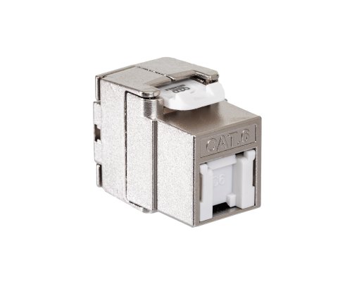 Модуль Keystone кат.6, STP, 1xRJ45, T568A/B, без инструмента, белый (DR-510720)