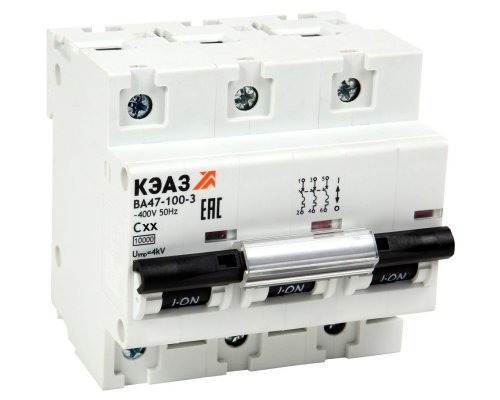 ВА47-100-3C100-УХЛ3 (10кА), КЭАЗ (318137)