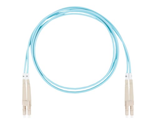 Патч-корд оптический, LC-LC, дуплекс (duplex) OM3, нг(А)-HF, 1,0 м, бирюзовый (DR-220061)
