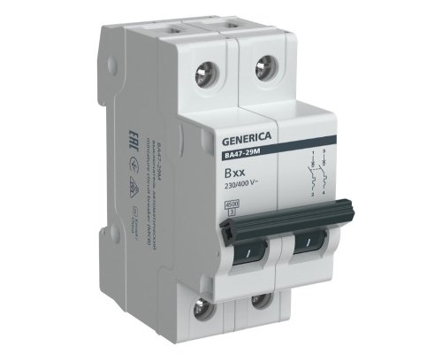 GENERICA ВА47-29М 2P 6А 4,5кА (MVA21-2-006-B-G)