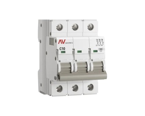 AV-10 3P 10A (C) 10kA AVERES (mcb10-3-10C-av)