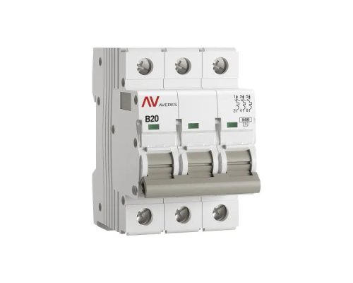AV-10 3P 20A (B) 10kA AVERES (mcb10-3-20B-av)