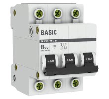 3P 6А (B) 4,5кА ВА 47-29 Basic (mcb4729-3-06-B)