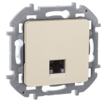 Inspiria розетка компьютерная RJ45, 5e UTP, скрытой установки, слоновая кость (673826)