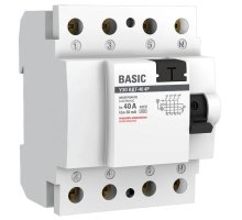 УЗО ВДТ-40 4P 40А/30мА Basic (elcb-4-40-30e-sim)