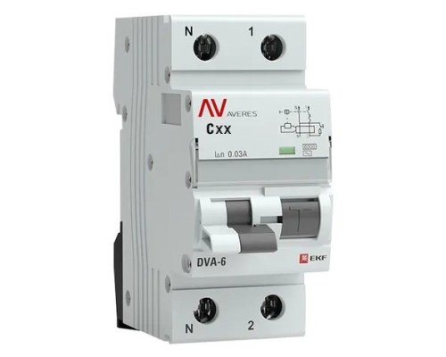DVA-6 1P+N 6А 300мА AVERES (rcbo6-1pn-6C-300-ac-av)