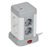 Удлинитель У08K 8 мест 1,5м 3х1,0мм2 USB A+C DOMINIC (DN-YP30-16-08-01-ZKU-K41)