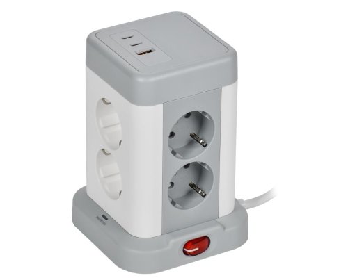 Удлинитель У08K 8 мест 1,5м 3х1,0мм2 USB A+C DOMINIC (DN-YP30-16-08-01-ZKU-K41)