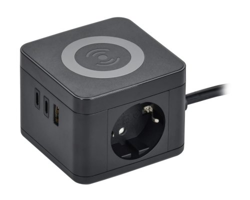 Удлинитель У02К 2 места 1,3м 3х1,0мм2 USB A+C DOMINIC (DN-YP31-16-02-01-ZKU-K02)