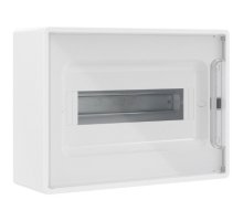 Щиток настенный с дверцей 12 модулей белый FRAME с 2 шинами PEN (F12W1WT)