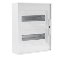 Щиток настенный с дверцей 24 модуля белый FRAME с 4 шинами PEN (F24W1WT)