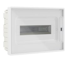 Щиток встраиваемый с дверцей 12 модулей белый FRAME с 2 шинами PEN (F12B3WT)