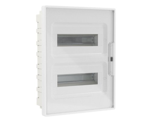 Щиток встраиваемый с дверцей 24 модуля белый FRAME с 4 шинами PEN (F24B1WT)
