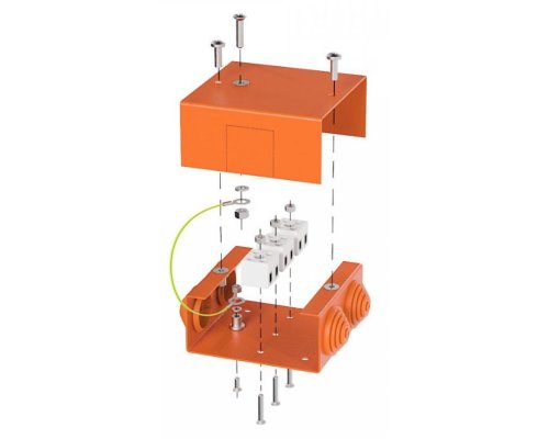 Коробка металлическая огнестойкая Е15-Е120 80х80х35 (70-0240-FR6.0-6) (Промрукав)