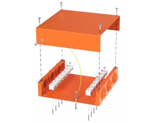 Коробка металлическая огнестойкая Е15-Е120 200х200х50 (70-0391-FR2.5-28) (Промрукав)