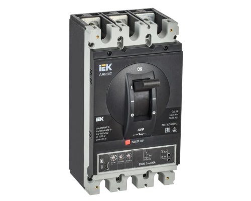 Автоматический выключатель в литом корпусе 3P H 400A 50kA (AR-MCCB-3H-050-0400A-ELSC)