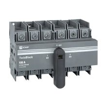 Рубильник 100A 3P реверсивный с рукояткой для прямой установки TwinBlock (tb-s-100-3p-rev)