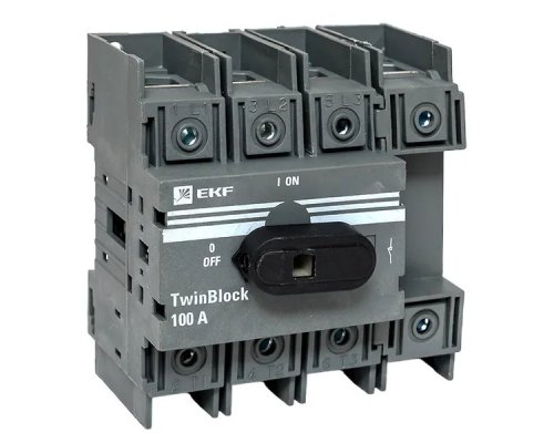 Рубильник 100A 4P с рукояткой управления для прямой установки TwinBlock (tb-100-4p-f)
