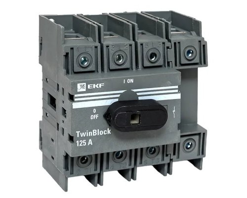 Рубильник 125A 4P с рукояткой управления для прямой установки TwinBlock (tb-125-4p-f)