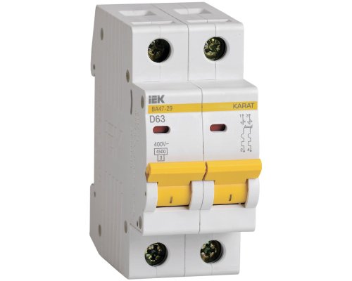 ВА47-29 2P D 63А 4,5кА KARAT (MVA20-2-063-D)