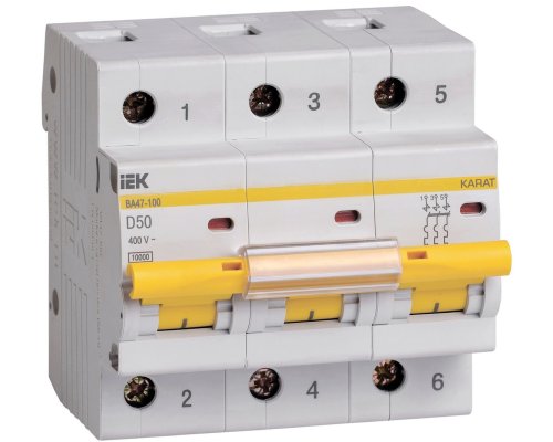 ВА47-100 3P D 50А 10кА KARAT (MVA40-3-050-D)