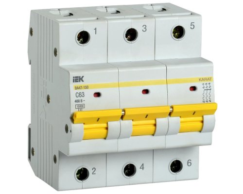 ВА47-150 3P C 63А 15кА KARAT (MVA50-3-063-C)