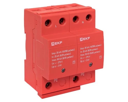 Limp 25kA (10/350μs) 2P класс 1 (spd-t1-2p)