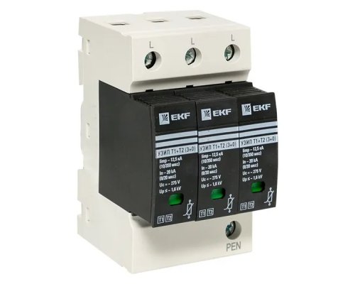 Т1+Т2; Iimp-12,5kA; In-20kA; Uc-275В; 3+0 (OV12-3-503)