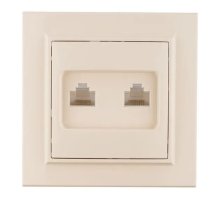 Минск Розетка RJ-45+Phone СП бежевый (ERK00-135-20)