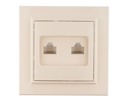 Минск Розетка RJ-45+Phone СП бежевый (ERK00-135-20)