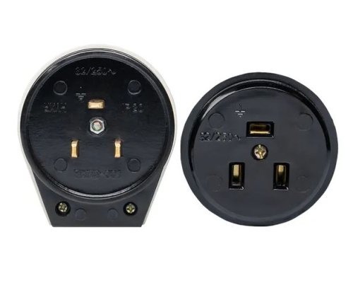 Разъем РШ-ВШ 32А 250В 2P+PE (ОУ) карболитовый черный PROxima (AS-250-O-03)