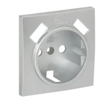 Валенсия Лицевая панель роз. 1-мест. с/з 16А сталь с защ. штор. с 2 USB 2,1А (ESR16-L-028-30-2USB)
