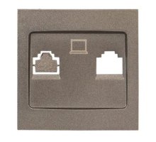 Валенсия Лицевая панель розетки RJ-45 1-местная графит (ESK01-L-035-60)