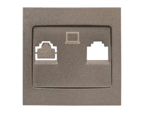 Валенсия Лицевая панель розетки RJ-45 1-местная графит (ESK01-L-035-60)