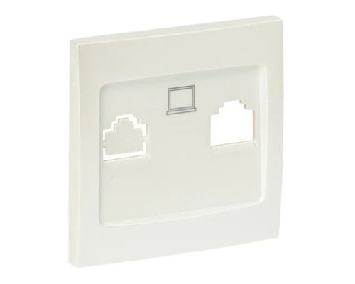 Валенсия Лицевая панель розетки RJ-45 1-местная жемчуг (ESK01-L-035-50)