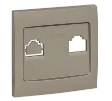 Валенсия Лицевая панель розетки RJ-45 1-местная кашемир (ESK01-L-035-40)
