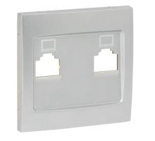 Валенсия Лицевая панель розетки RJ-45 1-местная сталь (ESK01-L-035-30)